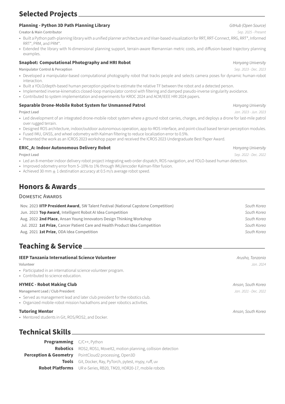 Academic CV page 2